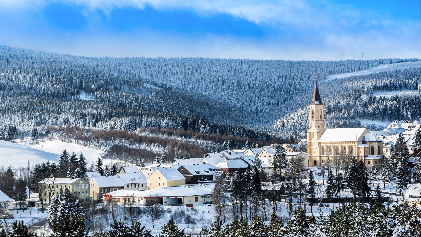 verschneites Oberwiesenthal