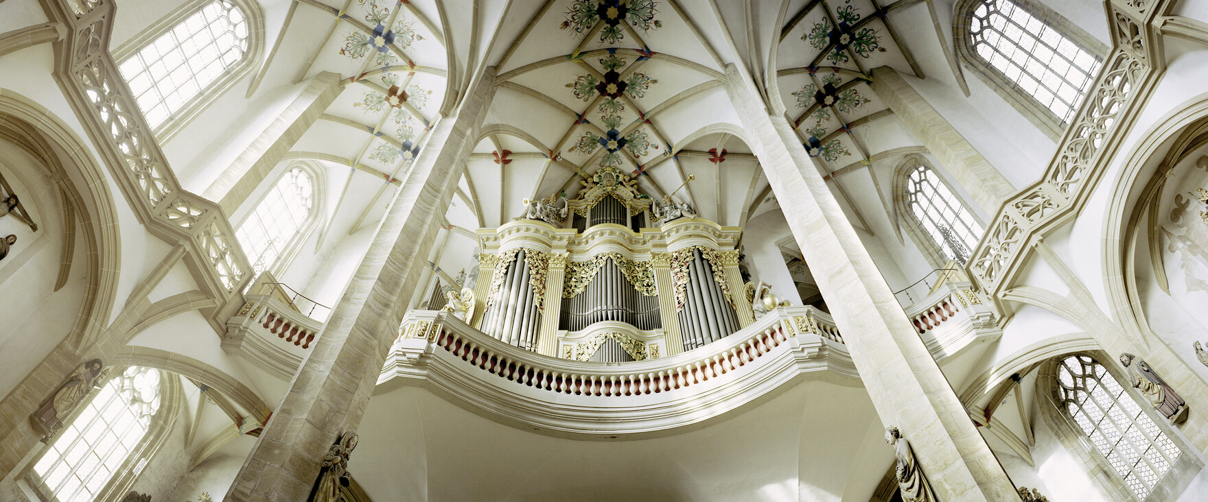 Blick zur Silbermannorgel im Freiberger Dom