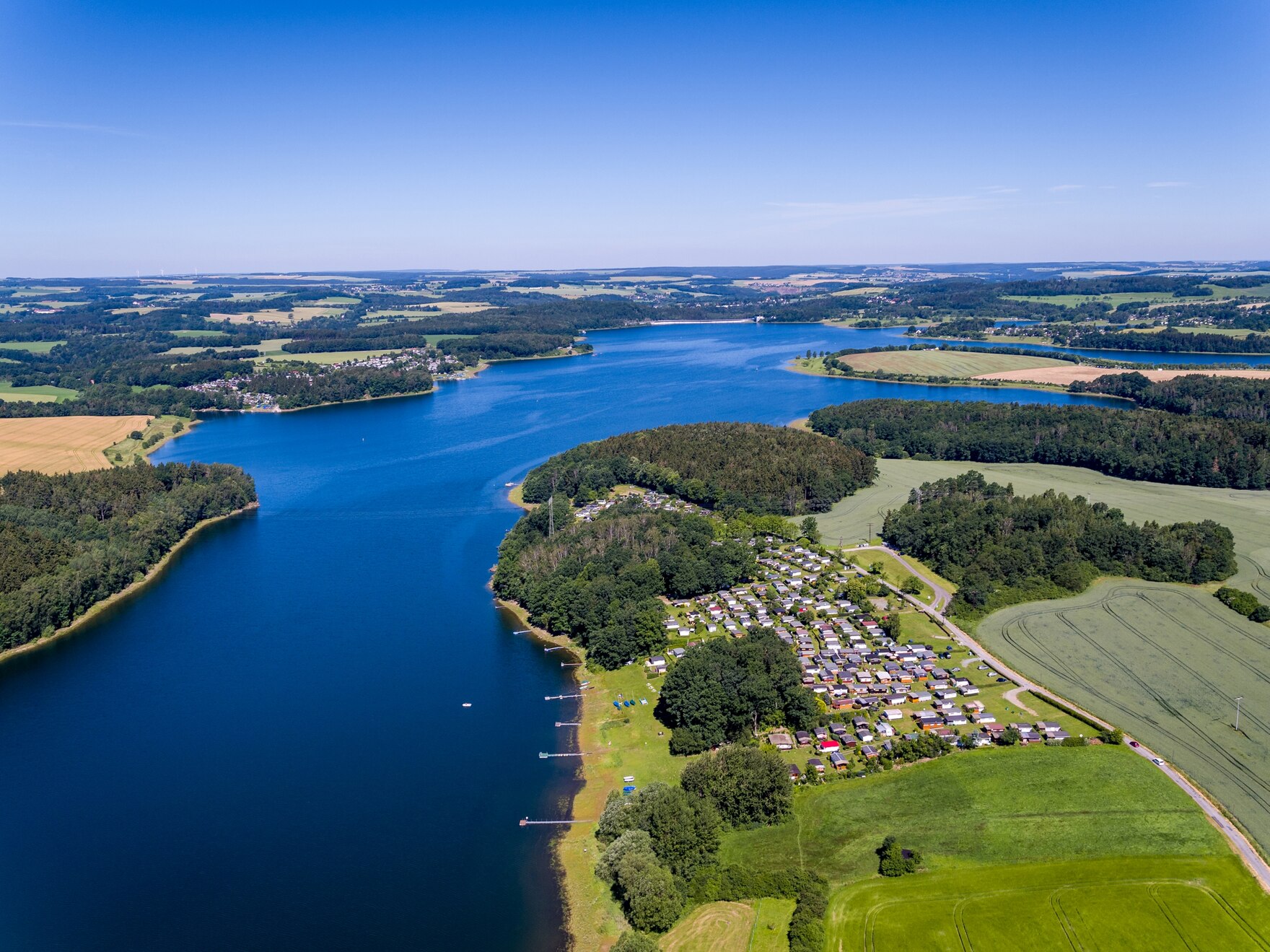 Blick auf die Talsperre Poel