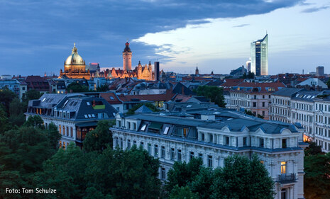 Blick über Leipzig Stadt